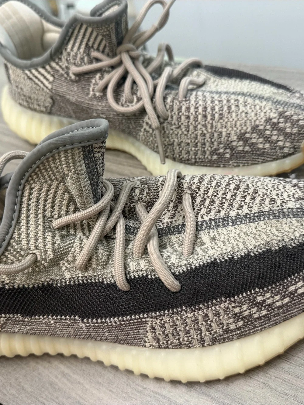 adidas Yeezy Boost 350 V2 - Taupe & Black Knit Sneakers